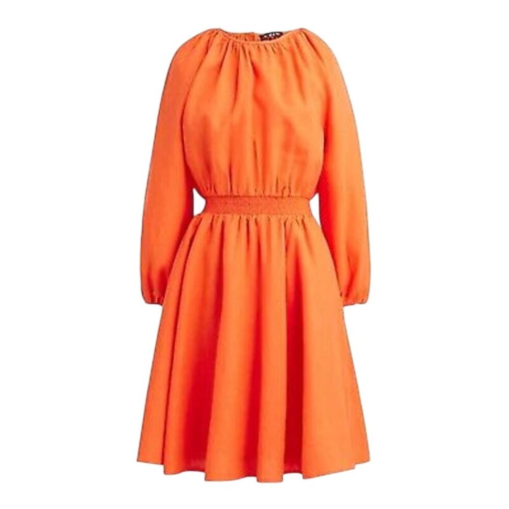 J. Crew Smocked Waist Linen Mini Dress Size XS